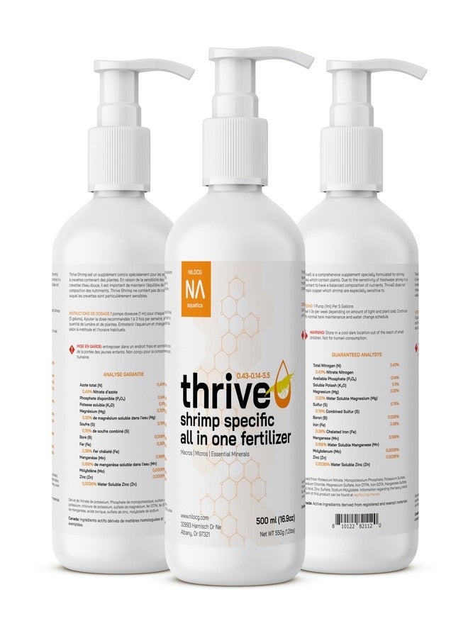 NilocG Aquatics ThriveS Shrimp Specific All in One Aquarium Fertilizer - 500ml Liquid Plant Food - Comprehensive nutrients - Aquarium Nutrition - Convenient to Use - Concentrated Aquarium Plant Fertilizer - Image 3